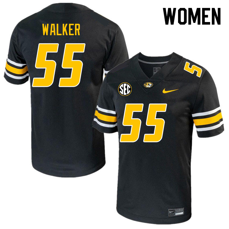 Women #55 Arden Walker Missouri Tigers College 2023 Football Stitched Jerseys Sale-Black - Click Image to Close